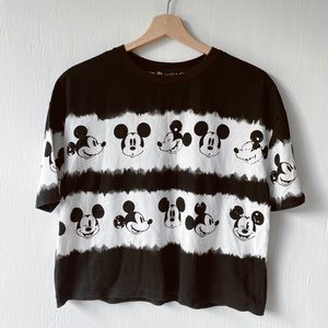 ZARA Disney Cropped Mickey Faces Tee